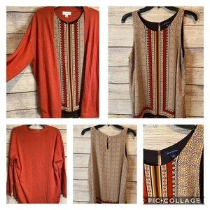 Top and sweater bundle large